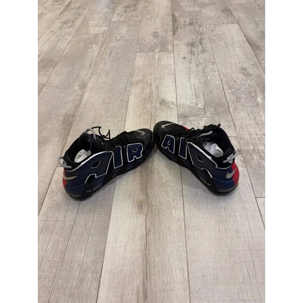 Nike Air More Uptempo 96 Split Black Red Navy DJ4400-001 Mens 11.5
